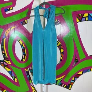 Shein, Ripple Halter Backless Dress, Deep V Front. Size Small. Excellent cond!